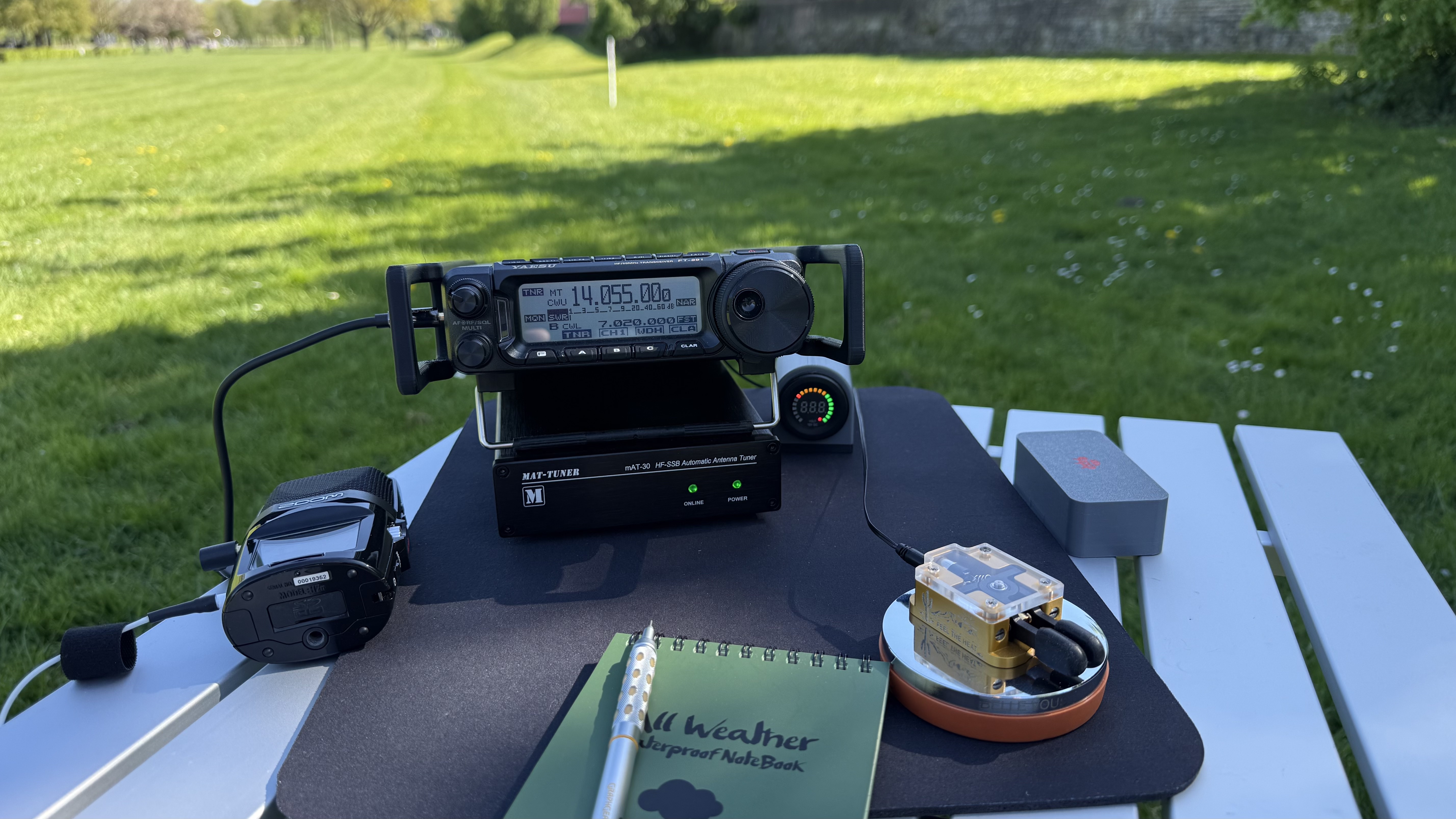 Bild 1 – Antennentest im Kurpark Xanten